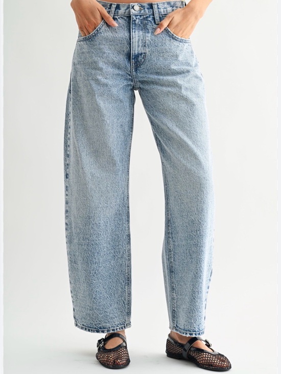 Just Black Denim - Just Black Denim Barrel Jean Light-Wash Blue Baggy Fit Denim|Size29|NWT|